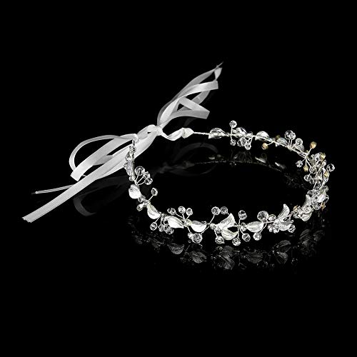 Accesorios de la venda de la flor nupcial con cuentas y cristales para los accesorios del pelo decoración del pelo de la boda novia rhinestone novia headwear decoración