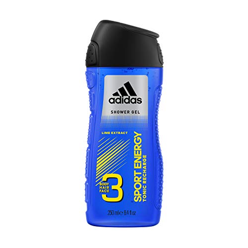 adidas Gel de ducha Sport Energy 3 en 1 250 ml, 1 Unidad