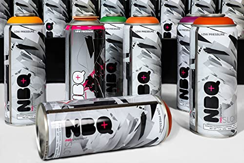 Aerosol NBQ colores pastel, 6 x 400 ml, incluye tapas de repuesto, spray de pintura de graffiti Pro para manualidades, de secado rápido, alta cobertura con muelle de válvula suave.
