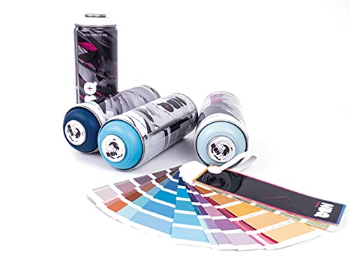 Aerosol NBQ colores pastel, 6 x 400 ml, incluye tapas de repuesto, spray de pintura de graffiti Pro para manualidades, de secado rápido, alta cobertura con muelle de válvula suave.