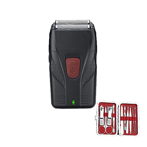 Afeitadora eléctrica para hombres, afeitadora eléctrica profesional para hombres, afeitadora de láminas, adecuada para aceite / cabezales de afeitado / cabeza calva / empuje blanco