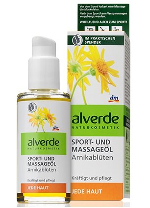 alverde – Aceite para el deporte y masaje – Flores de arnica- 100 ml
