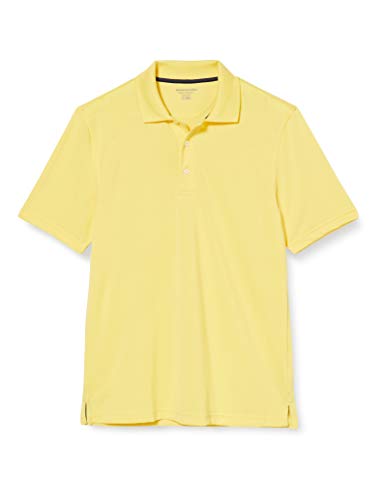 Amazon Essentials Polo de Golf de Secado Rápido de Ajuste Normal Hombre, Amarillo, XS