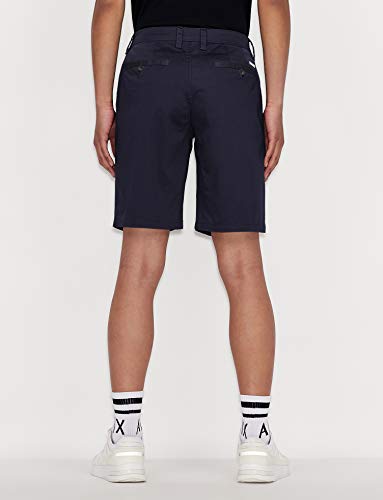 Armani Exchange Classic Bermuda Shorts Khaki, Azul (Deep Navy), XS para Hombre