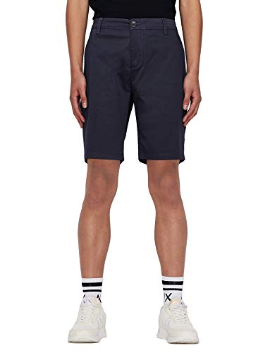 Armani Exchange Classic Bermuda Shorts Khaki, Azul (Deep Navy), XS para Hombre