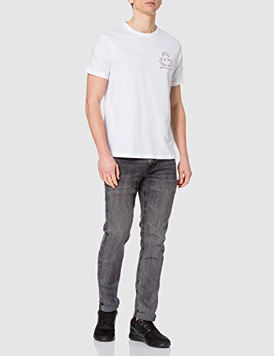 Armani Exchange Organic and Recycled Cotton White T-Shirt Camiseta, Blanco, XS para Hombre