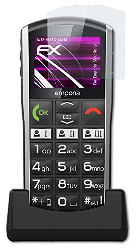 atFoliX Lámina Protectora de plástico Cristal Compatible con Emporia Simplicity Película Vidrio, 9H Hybrid-Glass FX Protector Pantalla Vidrio Templado de plástico