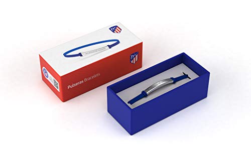 Atlético de Madrid Pulsera Fashion Azul Junior para Mujer y Niño | Pulsera de Silicona y Acero Inoxidable | Apoya Producto Oficial Colchonero | ATM