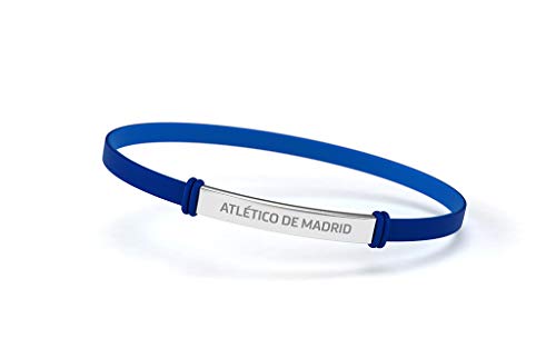 Atlético de Madrid Pulsera Fashion Azul Junior para Mujer y Niño | Pulsera de Silicona y Acero Inoxidable | Apoya Producto Oficial Colchonero | ATM