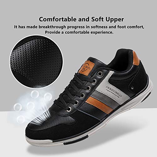 AX BOXING Zapatillas Hombres Aire Libre Deportivo Sneakers Cómodo Elegante Casual Zapatos Tamaño 41-46 (Marrón-1352, Numeric_41)