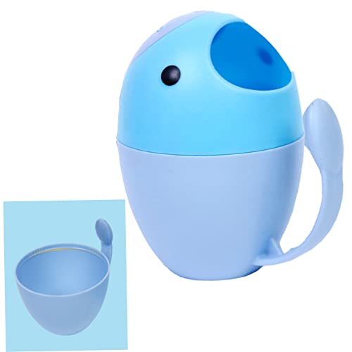 Baobiutin Niños champú Enjuague la Taza de champú Taza de champú para niños baño de la Taza de la Taza de la Taza del champú Azul