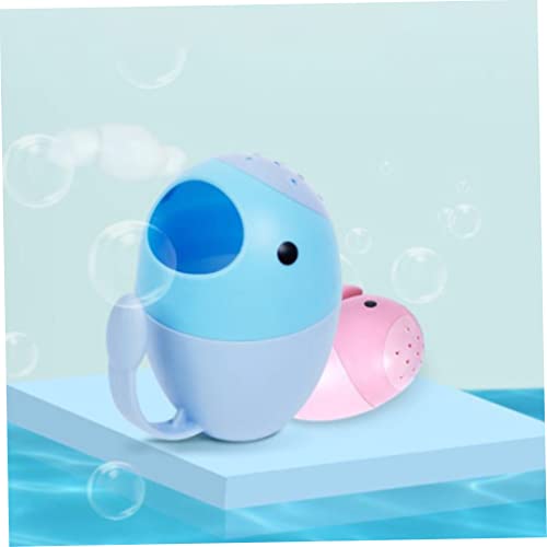 Baobiutin Niños champú Enjuague la Taza de champú Taza de champú para niños baño de la Taza de la Taza de la Taza del champú Azul