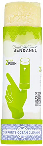 Ben&Anna - Desodorante en Barra, Base de Soda y Karité, Protección Contra Malos Olores y Sudor. Tubo de Papel Reciclable Sin Plásticos, Esencias de Lima Persa, 60g