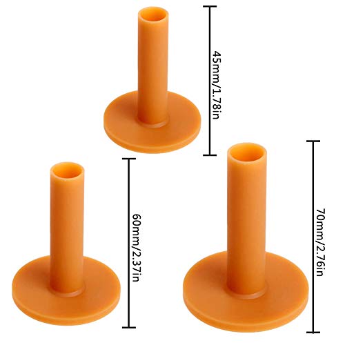 BESLIME Tees de Goma de Golf, tee De Goma Caucho, Tees de Goma de Golf Deportivo Campo de prácticas tee Tenedores de práctica de Entrenamiento para Principiantes, 45 mm, 60 mm, 70 mm,6 pcs