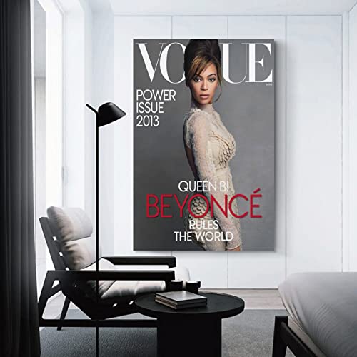 Beyoncé Photos Acover - Póster vintage, lienzo con impresión artística, para decoración del hogar, decoración navideña sin marco, 50 x 75 cm