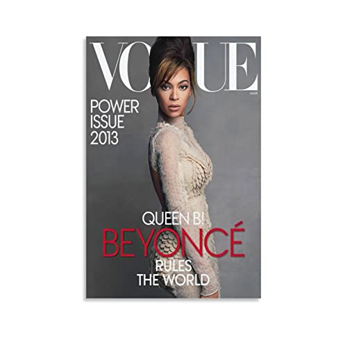 Beyoncé Photos Acover - Póster vintage, lienzo con impresión artística, para decoración del hogar, decoración navideña sin marco, 50 x 75 cm