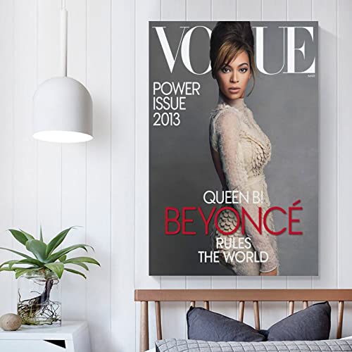 Beyoncé Photos Acover - Póster vintage, lienzo con impresión artística, para decoración del hogar, decoración navideña sin marco, 50 x 75 cm