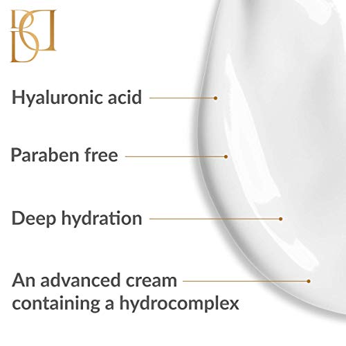 BioDermic Crema de Día con Ácido Hialurónico, dermocosmética antiedad, hidratante, suavizante y nutritiva, Fabricada en la UE, 1 x 50 ml