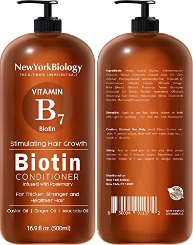 Biotin Champú y Acondicionador Set para Crecimiento y Adelgazamiento del Cabello – Fórmula Espesante para Tratamiento de Pérdida de Cabello – Para Hombres y Mujeres – Anti Caspa - 500 ml