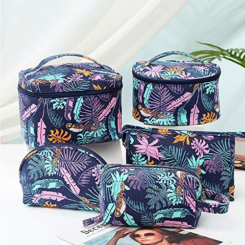 Bolsa de aseo cosmetica,neceser para llevar maquillaje fundamental de bolsa de aseo portátil impermeable de organizador viaje diaria organizador de artículos de aseo al aire libre,azul oscuro