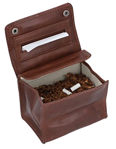 Bolso de Tabaco de Caucho Natural Gusti Cuero Studio Lutz Bolso de Tabaco de Liar Accesorio Marrón Oscuro 2T17-22-6