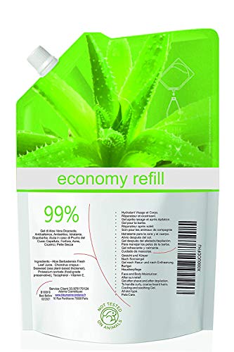 B.O.T cosmetic & wellness Recarga De Gel De 99%. Formato Ahorro. Recarga Económica, Aloe Vera, 5000 Gramo