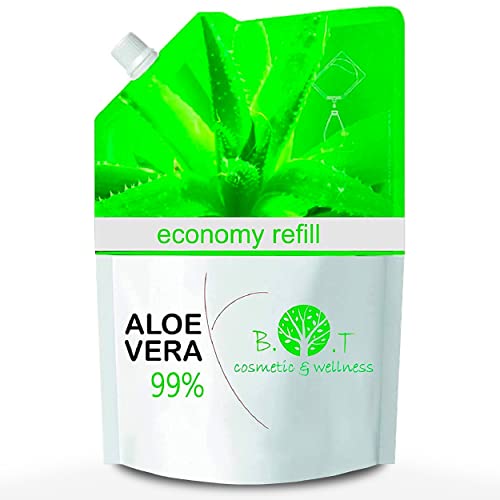 B.O.T cosmetic & wellness Recarga De Gel De 99%. Formato Ahorro. Recarga Económica, Aloe Vera, 5000 Gramo