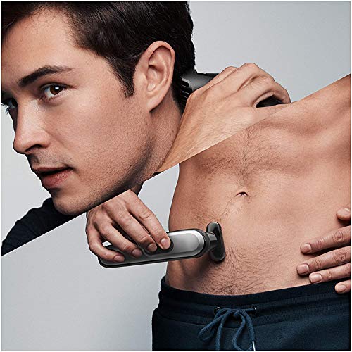 Braun MGK7220 Recortadora 10 en 1, set de depilación corporal y cortapelos para hombre + King C. Gillette Gel Limpiador para Barba y Rostro + Bálsamo para Barba + Gel de Afeitar Transparente