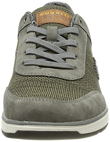 bugatti Aria, Zapatilla Oxford Hombre, Gris (Dark Grey)/Verde (Dark Green), 43 EU