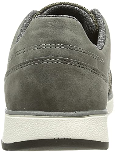 bugatti Aria, Zapatilla Oxford Hombre, Gris (Dark Grey)/Verde (Dark Green), 43 EU