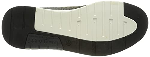 bugatti Aria, Zapatilla Oxford Hombre, Gris (Dark Grey)/Verde (Dark Green), 43 EU