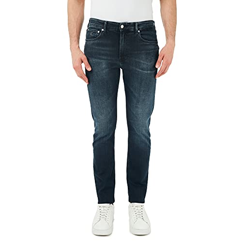 Calvin Klein Jeans Cono Delgado Jeans, Denim Dark, 30W / 30L para Hombre
