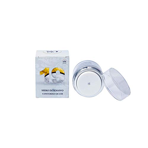 Contorno de Ojos Antiarrugas, Serum Hidratación Intensiva Contorno de Ojos con Ácido Hialurónico, Bayas de goji y aceite de algodón previene la formación de bolsas y ojeras, Made in Italy