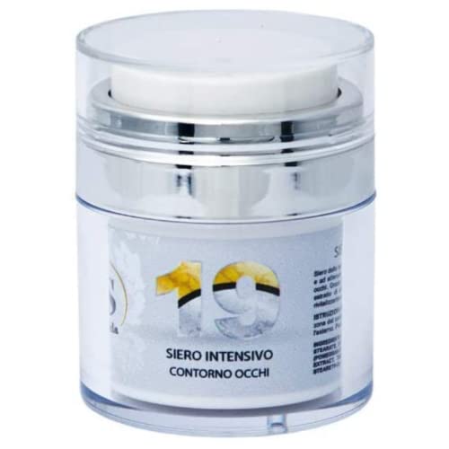 Contorno de Ojos Antiarrugas, Serum Hidratación Intensiva Contorno de Ojos con Ácido Hialurónico, Bayas de goji y aceite de algodón previene la formación de bolsas y ojeras, Made in Italy