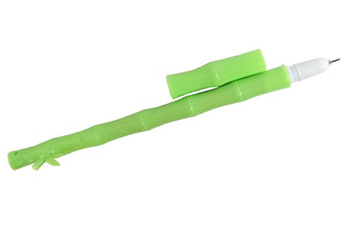 Creativa realista de bambú linda Negro Gel Rollerball recarga de tinta Conjunto de lápiz, un grupo de 12, color al azar