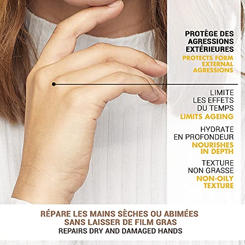 Crema de Manos Hidratante Reparadora Bio con Cera de Abejas contra las manchas marrones - Piel Dañada o Seca - Hecha en Francia, Certificada Orgánica - 75 ml