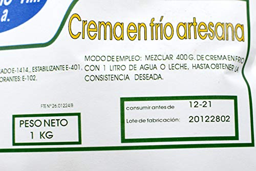 Crema Pastelera en polvo Bolsa de 1 KG