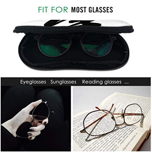 DAIDYA Estuche para gafas, caligrafía china Sala de traducción Universe Gafas de sol Estuche blando Estuche ultraligero de neopreno con cremallera Estuche para lentes con mosquetón, Estuche de vidrio