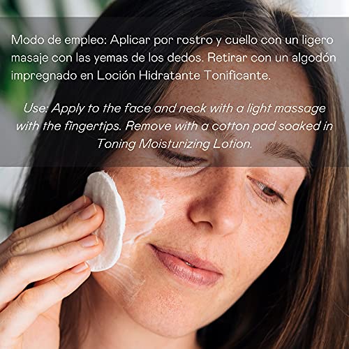 D'Bullón Leche Facial Limpiadora con Aceite de Almendras. Limpiador Facial. Desmaquillante -500 ml