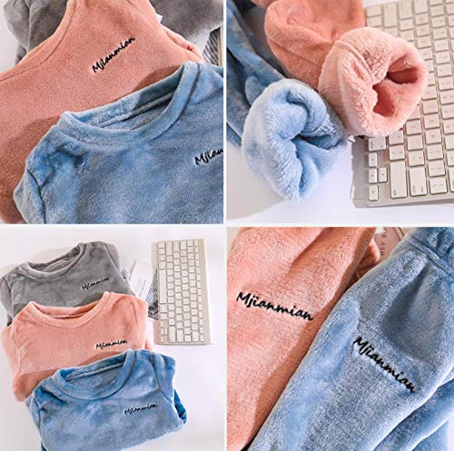 DEBAIJIA Bebé Ropa de Casa 2-12T Infantil Homewear Niños Pijama Niña Ropa de Dormir Niño Camisones Franela Calentar Invierno (Gris-140)