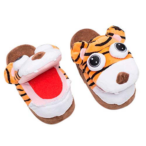 Direct TV Outlet Footimals Visto en TV Zapatillas de Estar por Casa Confortables y Divertidas con Animal para Niño y Niña - Tigre Talla M