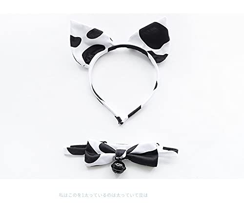 Disfraz de Cosplay Anime Sexy Mini Vaca Bikini Lencería Set Traje de mucama Dálmata Leche Leopardo Traje de baño (Bikini cuadrado)
