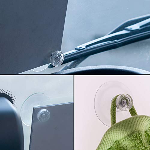 DIYexpert® 12 x Ventosas diámetro 50 mm con Rosca M4 x 10 mm Incluye Tuercas moleteadas Transparentes, Fabricadas en Alemania