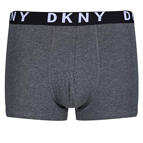 DKNY Pack de 5 Trunk Portland para hombre, talla S - XL, color gris, azul marino y negro negro, gris, azul marino, gris y blanco. XL