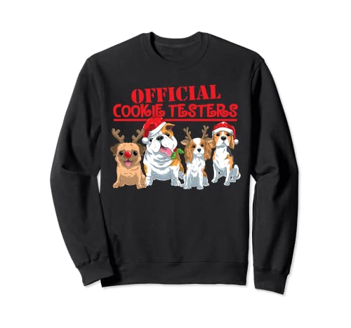 Dulce renos y perros de Navidad. Sudadera