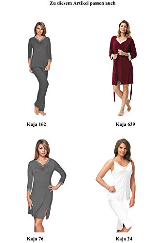 e.FEMME KAJA 23 Camisón para mujer, de viscosa Naranja/flores. 40