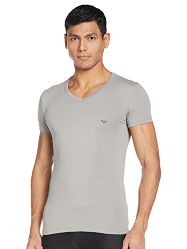 Emporio Armani CC717 111512 Camiseta Interior, Hombre, Multicolor (Gris/Azul Oscuro), L