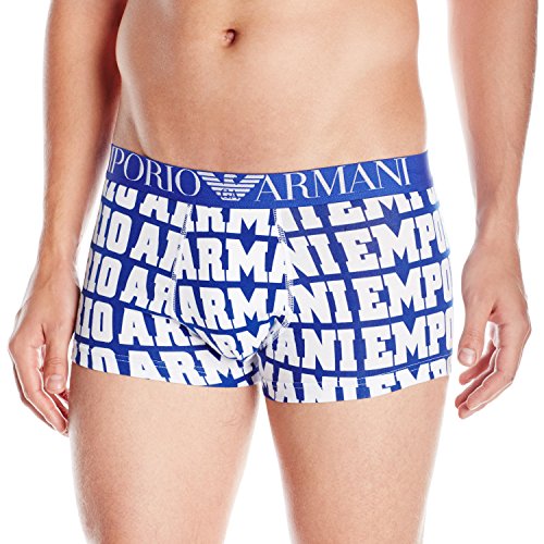 Emporio Armani Knit Bañador, Multicolor (Impreso Azul eléctrico), L para Hombre