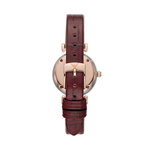 Emporio Armani Reloj para mujer de acero inoxidable en dos tonos con dos agujas, AR80040
