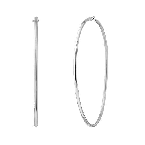 ESSENS - Pendientes CREOLES - plata maciza 925 milésimas - Joya para mujer